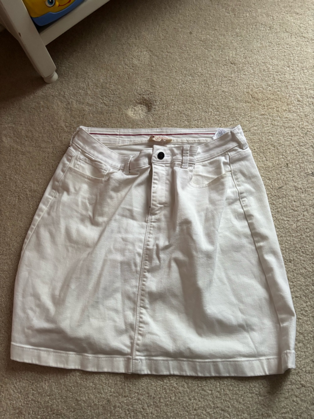Brooks Brothers White Jean Skirt